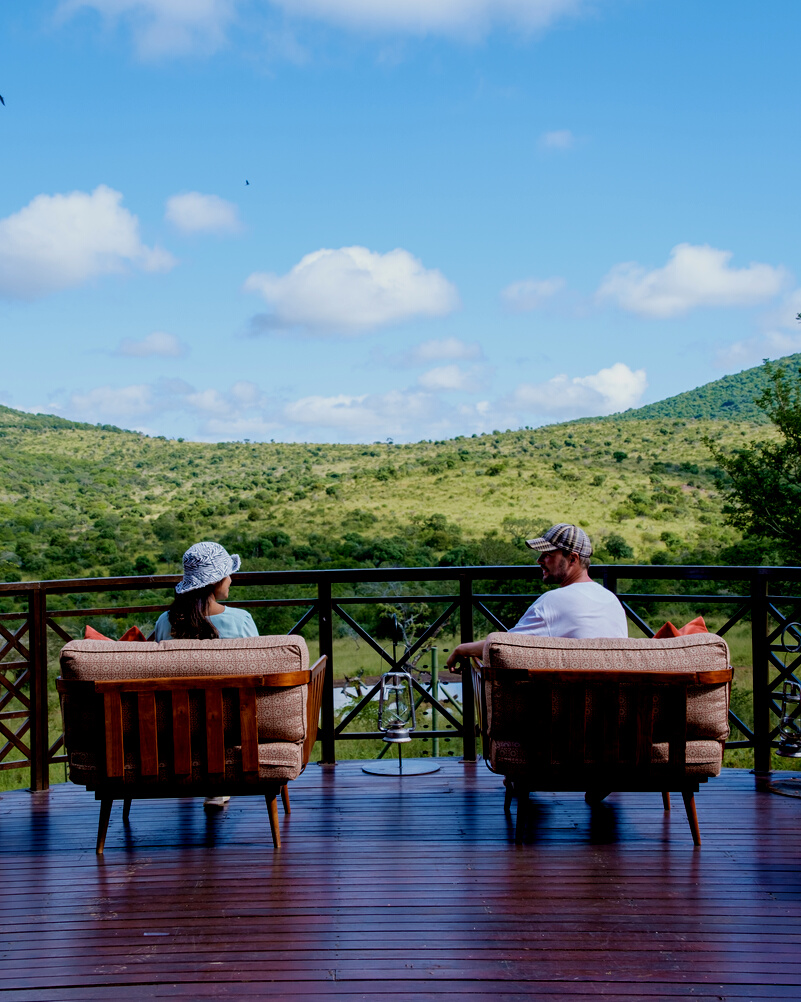 South Africa Kwazulu Natal, Luxury Safari Lodge in the Bush of a Game Reserve